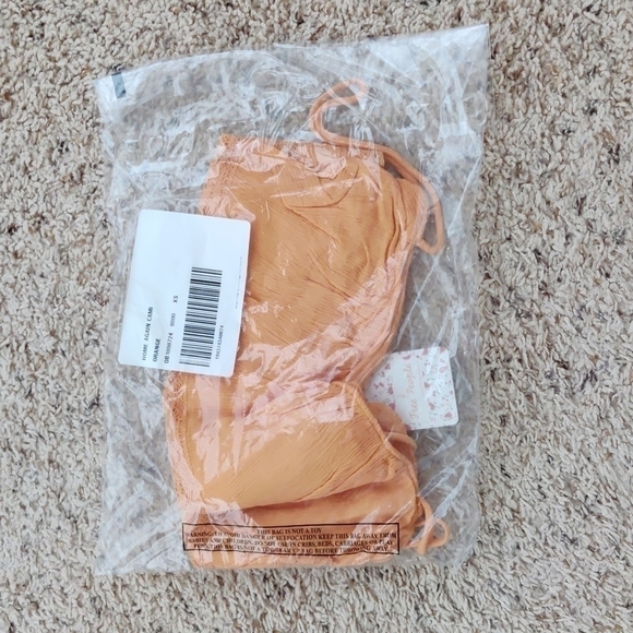 NEW FREE PEOPLE Home Again Cami Orange Tank Top - Picture 9 of 12